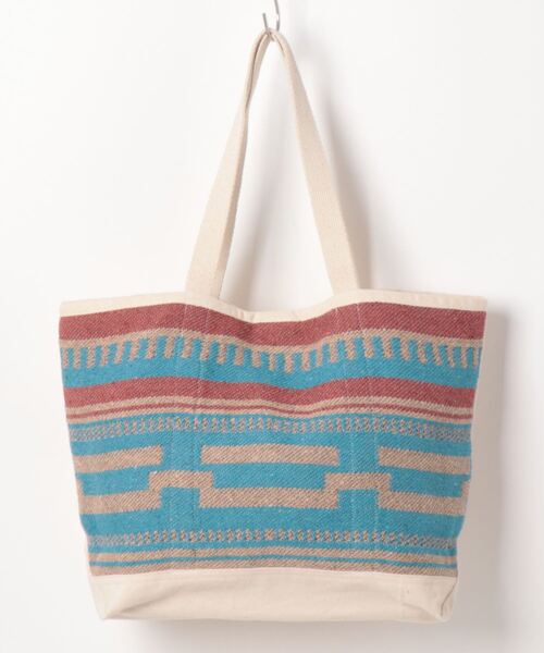 チャイハネ（チャイハネ）の「【チャイハネ】フェローバッグ（トートバッグ・メンズ・レッド/ターコイズブルー/ベージュ・FREE）」の2枚目の写真