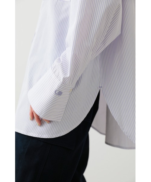 crie conforto（クリーコンフォルト）の「CCストライプBIGシャツ（シャツ/ブラウス・レディース・ブルー/ピンク/ライトパープル・FREE）」の18枚目の写真