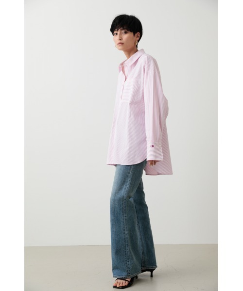 crie conforto（クリーコンフォルト）の「CCストライプBIGシャツ（シャツ/ブラウス・レディース・ブルー/ピンク/ライトパープル・FREE）」の19枚目の写真
