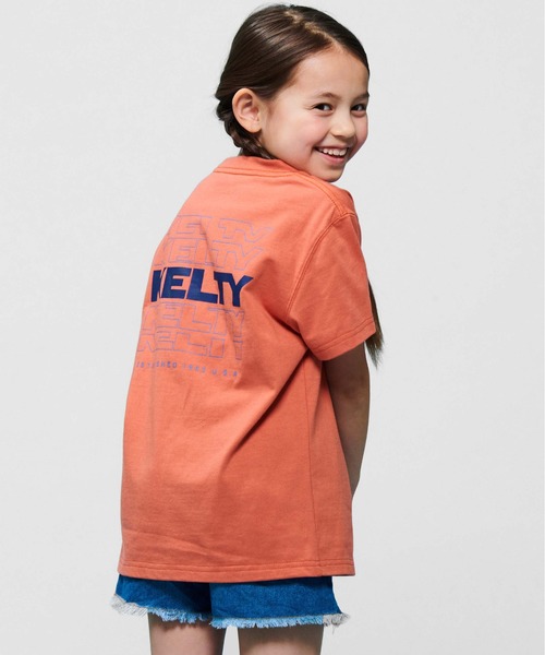 KELTY（ケルティ）の「キッズ　バックタイポロゴプリントTシャツ（速乾）（Tシャツ/カットソー・キッズ・オレンジ/ホワイト/ベージュ/イエロー/ブラック/ブルー・S/M/L）」の6枚目の写真