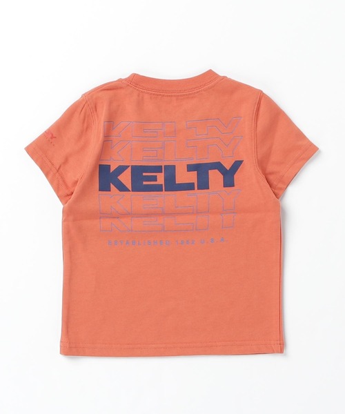 KELTY（ケルティ）の「キッズ　バックタイポロゴプリントTシャツ（速乾）（Tシャツ/カットソー・キッズ・オレンジ/ホワイト/ベージュ/イエロー/ブラック/ブルー・S/M/L）」の14枚目の写真