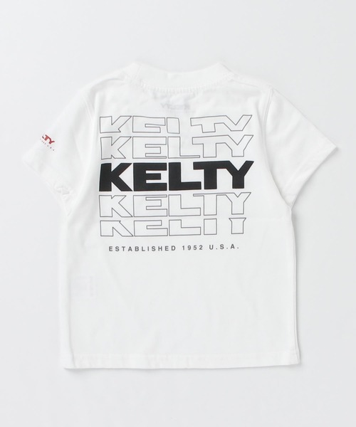 KELTY（ケルティ）の「キッズ　バックタイポロゴプリントTシャツ（速乾）（Tシャツ/カットソー・キッズ・オレンジ/ホワイト/ベージュ/イエロー/ブラック/ブルー・S/M/L）」の15枚目の写真