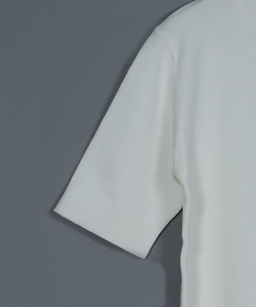 &g'aime(アンジェム)の「【&g’aime】ミラノリブ五分袖ニット(ニット/セーター・レディース・チャコールグレー/ブラック/グレイッシュベージュ/ホワイト/グリーン系その他・FREE)」の14枚目の写真