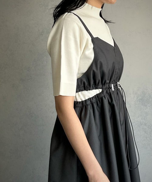 &g'aime(アンジェム)の「【&g’aime】ミラノリブ五分袖ニット(ニット/セーター・レディース・チャコールグレー/ブラック/グレイッシュベージュ/ホワイト/グリーン系その他・FREE)」の20枚目の写真