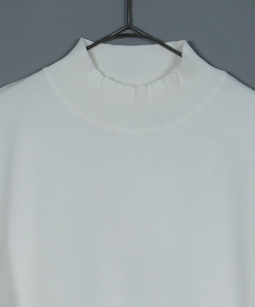 &g'aime(アンジェム)の「【&g’aime】ミラノリブ五分袖ニット(ニット/セーター・レディース・チャコールグレー/ブラック/グレイッシュベージュ/ホワイト/グリーン系その他・FREE)」の13枚目の写真