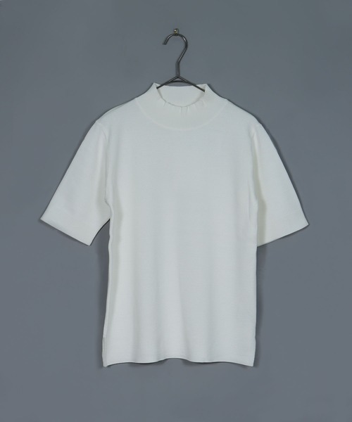 &g'aime(アンジェム)の「【&g’aime】ミラノリブ五分袖ニット(ニット/セーター・レディース・チャコールグレー/ブラック/グレイッシュベージュ/ホワイト/グリーン系その他・FREE)」の12枚目の写真