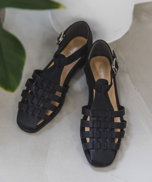 Andemiu（アンデミュウ）の「【SサイズWEB限定】グルカフラットサンダル191465（サンダル・レディース・オフホワイト/ブラック/ベージュ・SMALL/MEDIUM/LARGE）」の3枚目の写真