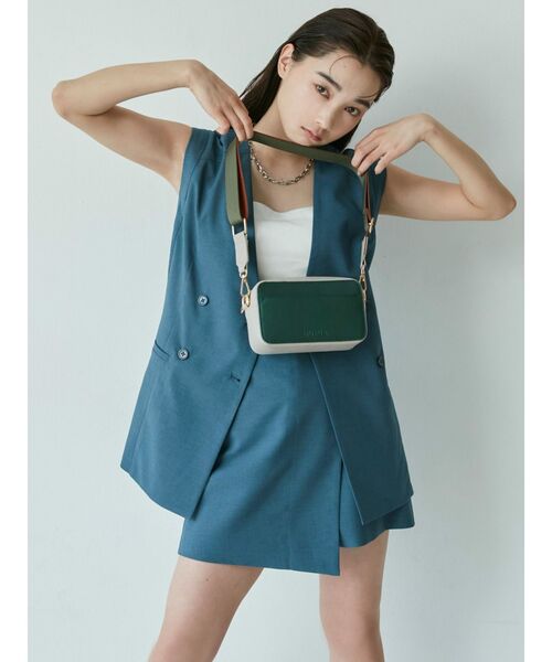 MURUA（ムルーア）の「ラップキュロット【セットアップ着用可能】（スラックス・レディース・ブルー/ブラック/ベージュ/ダークグレー・1/2）」の17枚目の写真