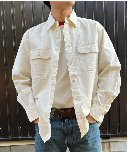 BACK NUMBER(バックナンバー)の「【BACK NUMBER】サラサラリネン混シャンブレー(シャツ/ブラウス・メンズ・ライトインディゴブルー/ダークインディゴブルー/オフホワイト・M/L/XL)」の2枚目の写真