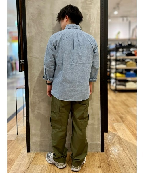 BACK NUMBER(バックナンバー)の「【BACK NUMBER】サラサラリネン混シャンブレー(シャツ/ブラウス・メンズ・ライトインディゴブルー/ダークインディゴブルー/オフホワイト・M/L/XL)」の5枚目の写真