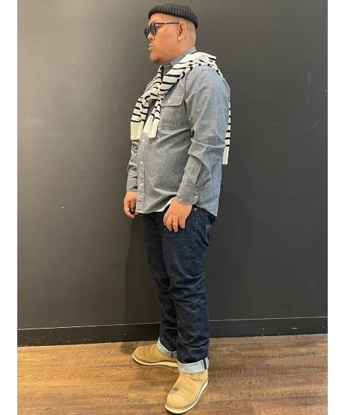 BACK NUMBER(バックナンバー)の「【BACK NUMBER】サラサラリネン混シャンブレー(シャツ/ブラウス・メンズ・ライトインディゴブルー/ダークインディゴブルー/オフホワイト・M/L/XL)」の16枚目の写真