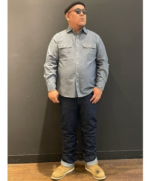 BACK NUMBER(バックナンバー)の「【BACK NUMBER】サラサラリネン混シャンブレー(シャツ/ブラウス・メンズ・ライトインディゴブルー/ダークインディゴブルー/オフホワイト・M/L/XL)」の18枚目の写真