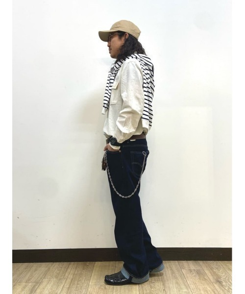 BACK NUMBER(バックナンバー)の「【BACK NUMBER】サラサラリネン混シャンブレー(シャツ/ブラウス・メンズ・ライトインディゴブルー/ダークインディゴブルー/オフホワイト・M/L/XL)」の9枚目の写真