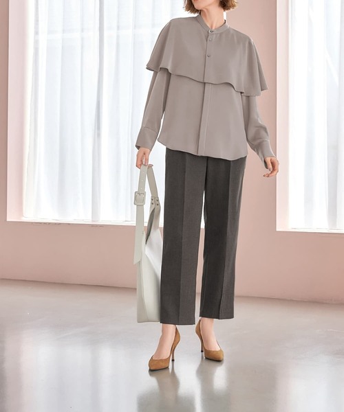 STYLE DELI(スタイルデリ)の「ケープ付き2WAYブラウス(シャツ/ブラウス・レディース・モカ/ライトベージュ・MEDIUM)」の15枚目の写真