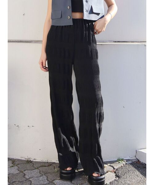 EMODA(エモダ)の「シャーリングリラックスパンツ(その他パンツ・レディース・ブラック/グレー/ブルー/アイボリー・FREE)」の2枚目の写真