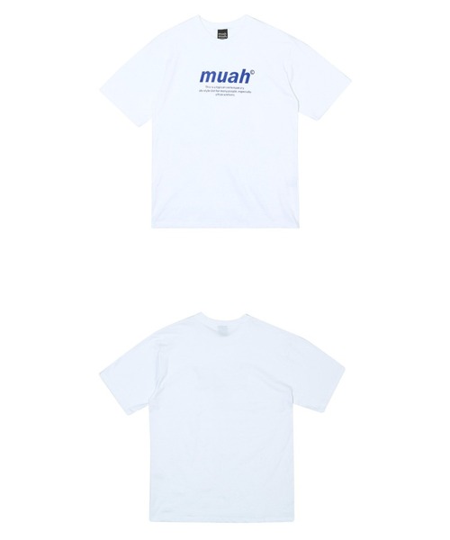 muahmuah（ムーアムーア）の「A'GEM/9 × .kom『muah muah/ムーアムーア』 GRAPHIC STANDARD T-SHIRT/スタンダード 半袖 カットソー（Tシャツ/カットソー・レディース・ホワイト/ブラック/ブルー・FREE）」の15枚目の写真