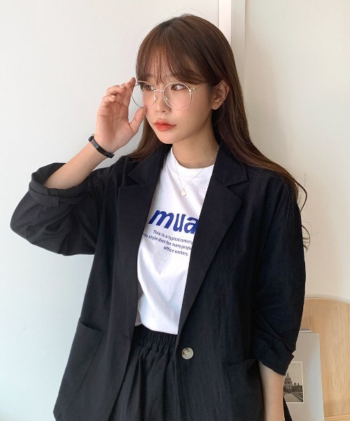 muahmuah（ムーアムーア）の「A'GEM/9 × .kom『muah muah/ムーアムーア』 GRAPHIC STANDARD T-SHIRT/スタンダード 半袖 カットソー（Tシャツ/カットソー・レディース・ホワイト/ブラック/ブルー・FREE）」の5枚目の写真