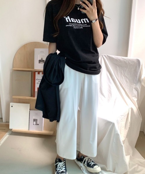 muahmuah（ムーアムーア）の「A'GEM/9 × .kom『muah muah/ムーアムーア』 GRAPHIC STANDARD T-SHIRT/スタンダード 半袖 カットソー（Tシャツ/カットソー・レディース・ホワイト/ブラック/ブルー・FREE）」の11枚目の写真