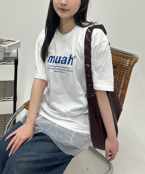 A'GEM/9 × .kom『muah muah/ムーアムーア』 GRAPHIC STANDARD T