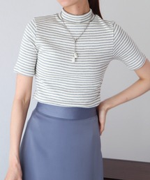BLUEEAST | プチハイネックボーダーTシャツ(Tシャツ/カットソー)
