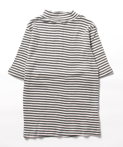 BLUEEAST（ブルーイースト）の「プチハイネックボーダーTシャツ（Tシャツ/カットソー・レディース・ライトグレー/ブルー/チャコールグレー/ブラック・MEDIUM）」の9枚目の写真