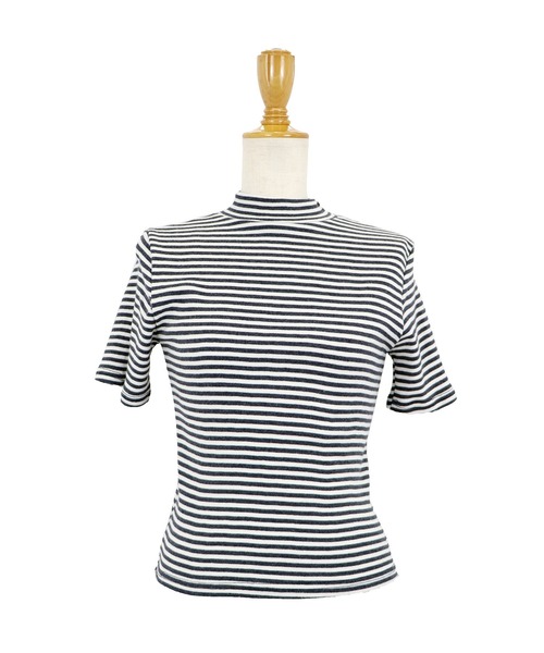 BLUEEAST（ブルーイースト）の「プチハイネックボーダーTシャツ（Tシャツ/カットソー・レディース・ライトグレー/ブルー/チャコールグレー/ブラック・MEDIUM）」の16枚目の写真