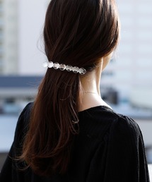 JewCas（ジュアキャス）の「JewCas MONO クリア/モノトーン レトロ バレッタ[JC4424]（バレッタ/ヘアクリップ）」