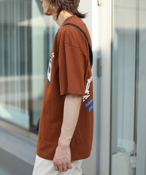 HOOK(フック)の「【HOOK】個性派スケルトンバックプリント半袖ビッグTシャツ(Tシャツ/カットソー・メンズ・ブラウン/ブラック/レッド・M/L/XL)」の16枚目の写真