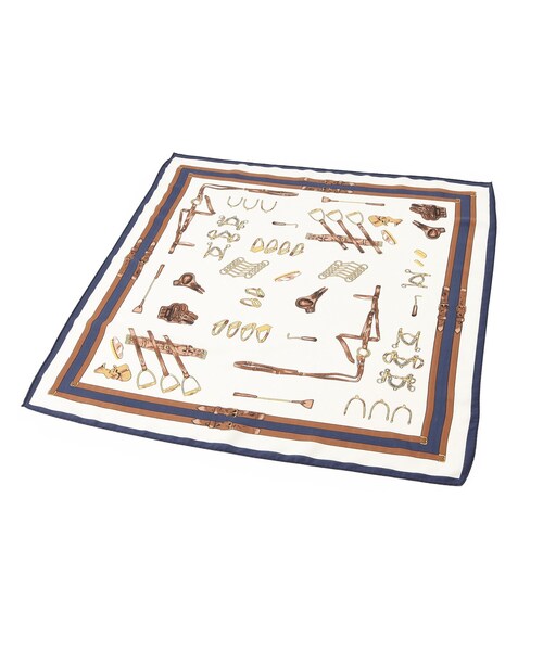 grove（グローブ）の「◆馬具モチーフスカーフ（バンダナ/スカーフ・レディース・ライトグリーン/オフホワイト/レモンイエロー・00）」の7枚目の写真