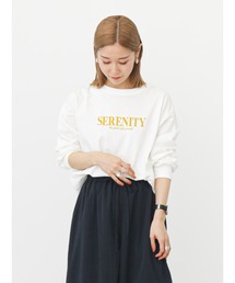 Samansa Mos2 blue | ロゴアソートロンT(Tシャツ/カットソー)