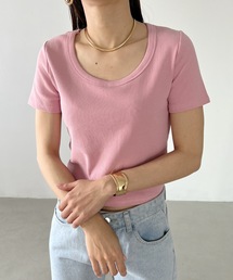 ワイドネック コンパクト リブTシャツ