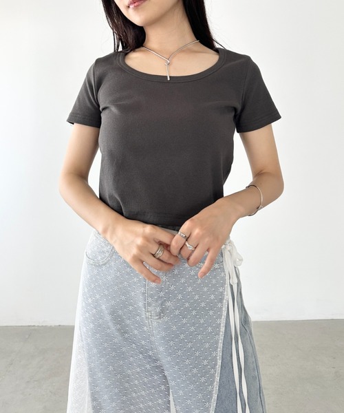 新品未使用　M-filエムフィル UネックTシャツ ブラック 40 新品未使用 M-filエムフィル UネックTシャツ ブラック 40 - メルカリ