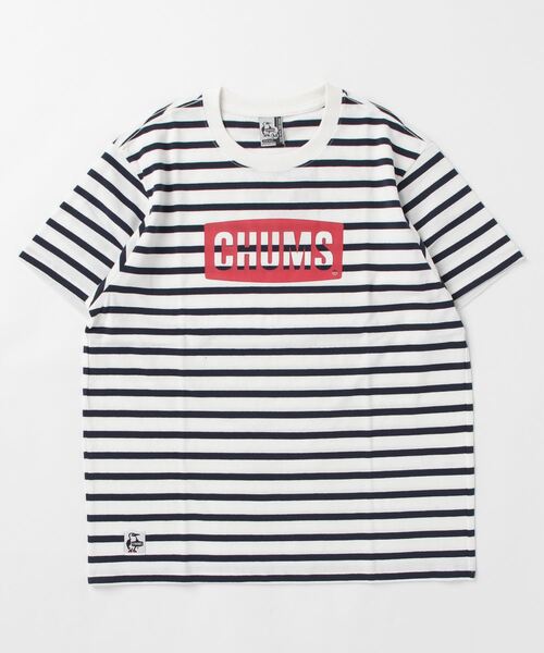 CHUMS(チャムス)の「【CHUMS】CHUMS Logo T-Shirt(Tシャツ/カットソー・メンズ・サックスブルー/ダークグリーン/ホワイト×ネイビー・LARGE/X-LARGE/MEDIUM)」の7枚目の写真