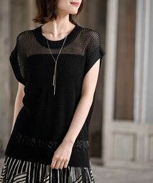 rps | 透かしメッシュ柄ニットベスト(ベスト)