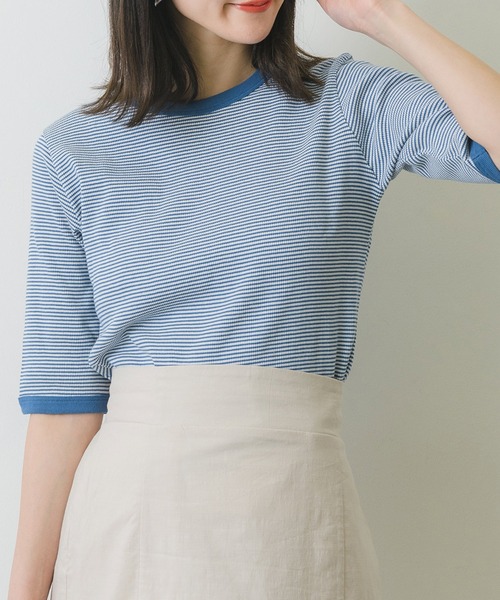 RETRO GIRL（レトロガール）の「アソートテレコボーダーCT（Tシャツ/カットソー・レディース・ブラック系その他3/グリーン系その他3/ブルー系その他3/オレンジ系その他3・FREE）」の3枚目の写真