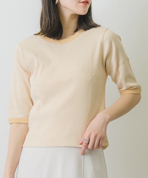 RETRO GIRL（レトロガール）の「アソートテレコボーダーCT（Tシャツ/カットソー・レディース・ブラック系その他3/グリーン系その他3/ブルー系その他3/オレンジ系その他3・FREE）」の4枚目の写真