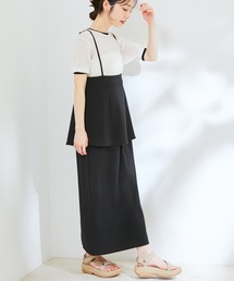 VIS | 【マルチWAY】ストラップ付ペプラムカットスカート(スカート)
