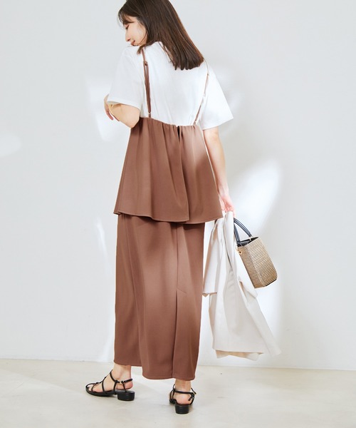 VIS（ビス）の「【マルチWAY】ストラップ付ペプラムカットスカート（スカート・レディース・ベージュ系その他/ブラウン/ブラック・M/S）」の7枚目の写真
