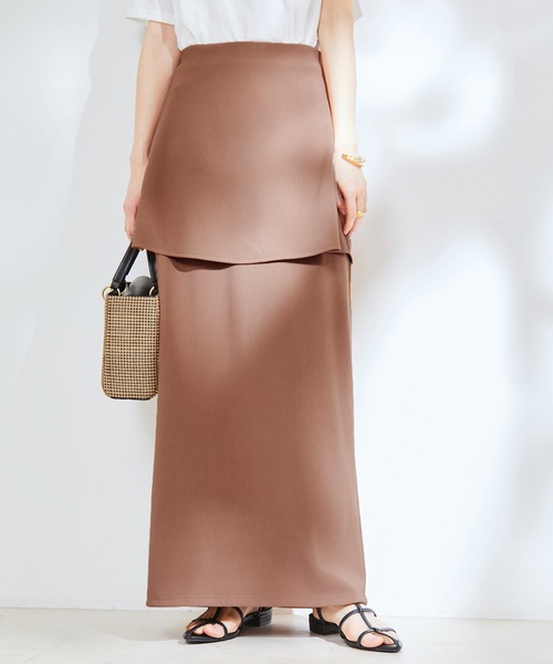 VIS（ビス）の「【マルチWAY】ストラップ付ペプラムカットスカート（スカート・レディース・ベージュ系その他/ブラウン/ブラック・M/S）」の9枚目の写真