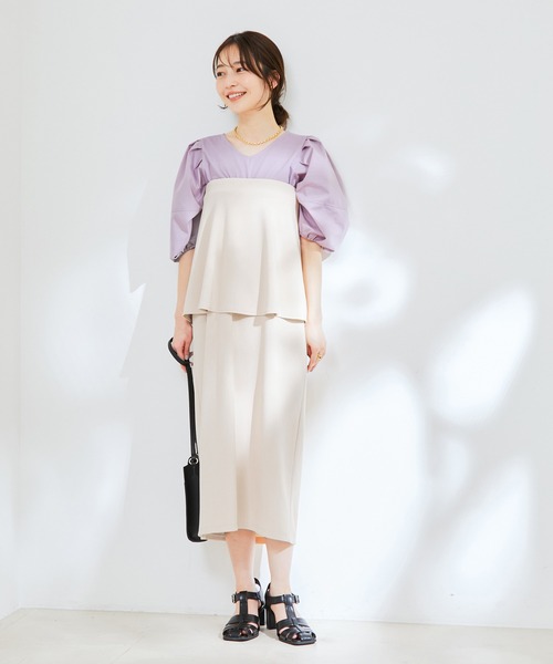 VIS（ビス）の「【マルチWAY】ストラップ付ペプラムカットスカート（スカート・レディース・ベージュ系その他/ブラウン/ブラック・M/S）」の11枚目の写真