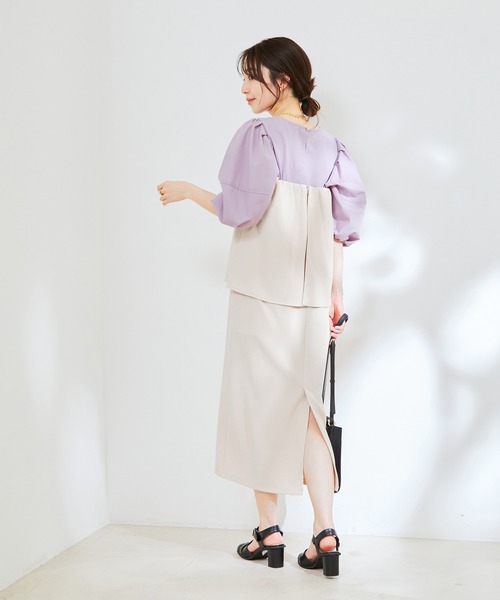 VIS（ビス）の「【マルチWAY】ストラップ付ペプラムカットスカート（スカート・レディース・ベージュ系その他/ブラウン/ブラック・M/S）」の12枚目の写真