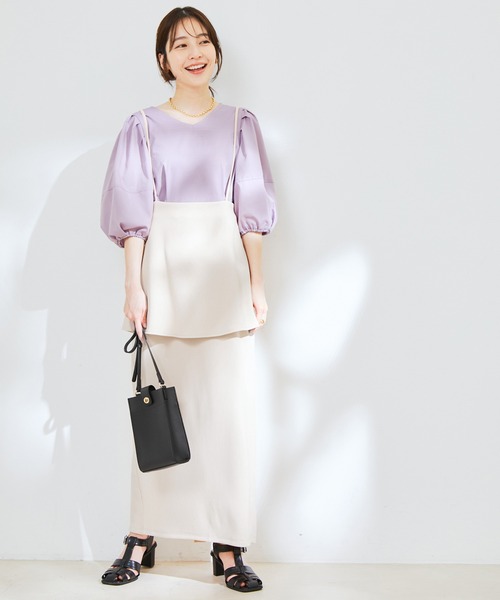 VIS（ビス）の「【マルチWAY】ストラップ付ペプラムカットスカート（スカート・レディース・ベージュ系その他/ブラウン/ブラック・M/S）」の14枚目の写真