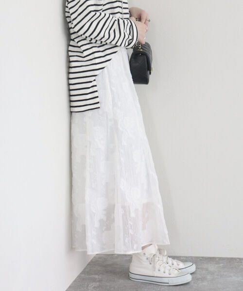 fredy emue（フレディエミュ）の「【fredy emue/フレディエミュ】シアージャガードフレアースカート（スカート・レディース・オフホワイト/ブラック・36/38）」の11枚目の写真