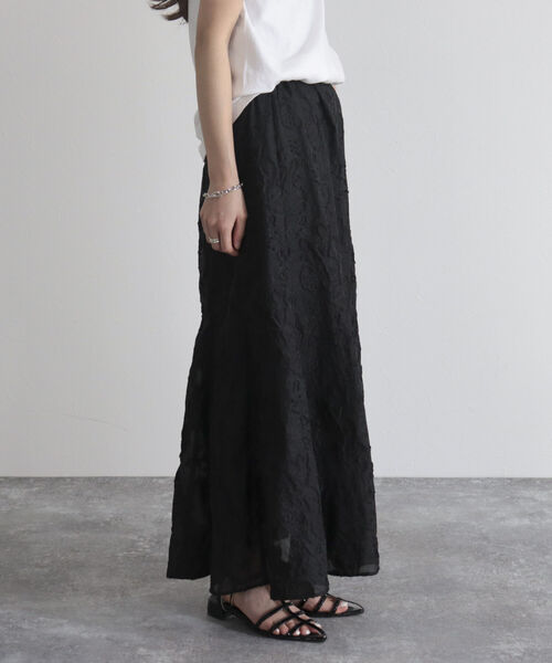 fredy emue（フレディエミュ）の「【fredy emue/フレディエミュ】シアージャガードフレアースカート（スカート・レディース・オフホワイト/ブラック・36/38）」の16枚目の写真