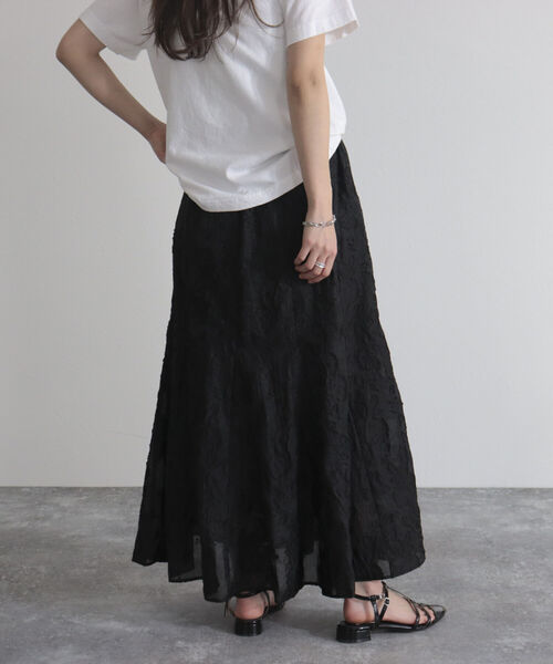 fredy emue（フレディエミュ）の「【fredy emue/フレディエミュ】シアージャガードフレアースカート（スカート・レディース・オフホワイト/ブラック・36/38）」の17枚目の写真