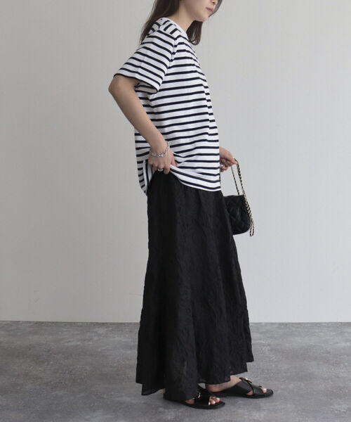 fredy emue（フレディエミュ）の「【fredy emue/フレディエミュ】シアージャガードフレアースカート（スカート・レディース・オフホワイト/ブラック・36/38）」の20枚目の写真