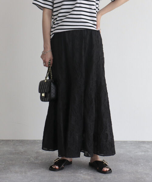 fredy emue（フレディエミュ）の「【fredy emue/フレディエミュ】シアージャガードフレアースカート（スカート・レディース・オフホワイト/ブラック・36/38）」の22枚目の写真