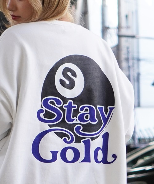 STAY GOLD（ステイゴールド）の「STAY GOLD ビリヤード グラフィック スウェットシャツ / オーバーサイズ トレーナー スウェット ビッグトレーナー（スウェット・メンズ・ホワイト/グリーン/チャコール・FREE）」の6枚目の写真