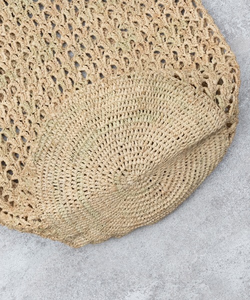 PAR ICI(パーリッシィ)の「ラフィアかぎ編み ワンショルダーバッグ(かごバッグ・レディース・ブラック/アイボリー・FREE)」の17枚目の写真