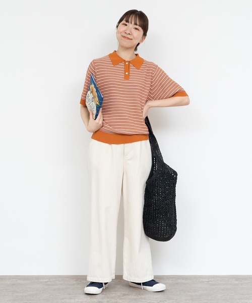 PAR ICI(パーリッシィ)の「ラフィアかぎ編み ワンショルダーバッグ(かごバッグ・レディース・ブラック/アイボリー・FREE)」の7枚目の写真